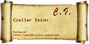 Czeller Ixion névjegykártya